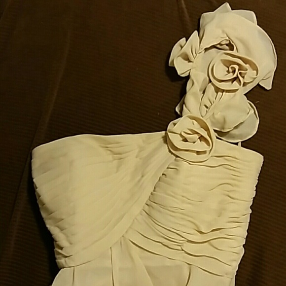 Beautiful One- Shoulder Organza Ball Gown Size 8 - Picture 4 of 4