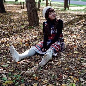 Plaid wool satin skirt