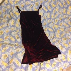 Red velvet dress