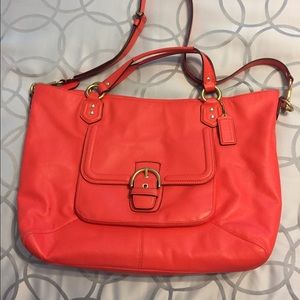 Coach orange shoulder bag