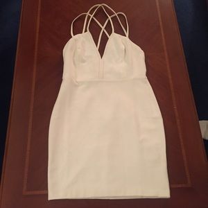 White dress with cross straps