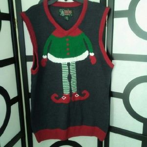 Ugly Christmas Sweater Vest Size L Preowned
