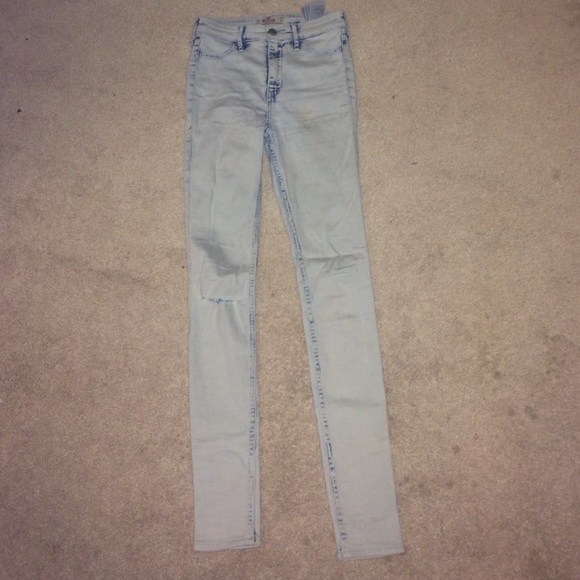 Light blue acid wash jeans from hollister