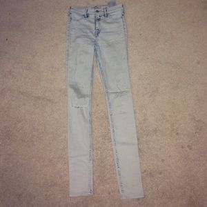 Light blue acid wash jeans from hollister