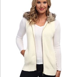 Michael kors faux fur sleeveless hooded vest