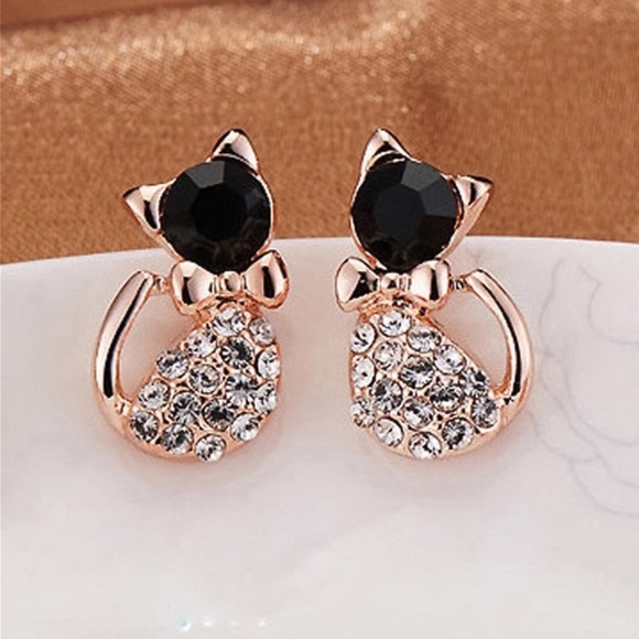 Kitty Cat Bling Earrings