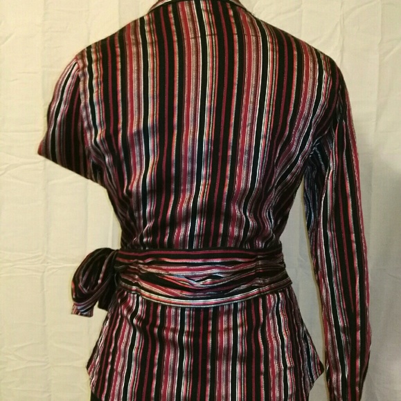 Apt. 9 small striped wrap blouse - Picture 4 of 4