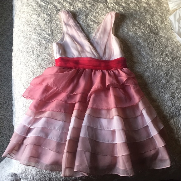 Modcloth minuet ruffle tier dress chiffon cute