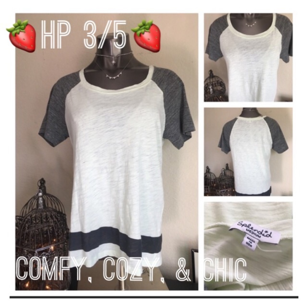 🍓HP 3/5!!🍓Splendid Pale Electric Green/Grey Tee