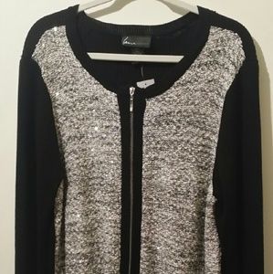 Lane Bryant NWT Blk/Sequin Cardigsn Sweater