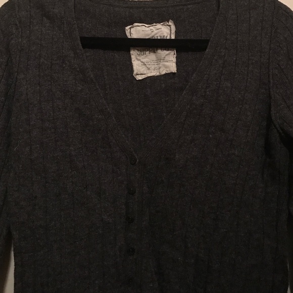 Gray V-Neck Sweater - Picture 2 of 3