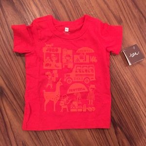 Tea red graphic print tee shirt