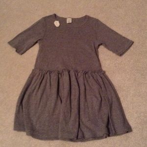 Grey dress with flower appliqué. Crew cuts brand.