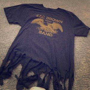 Zac brown band concert tee fringed