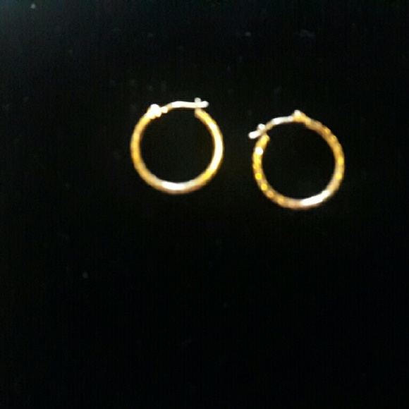 LADIES 10K YELLOW GOLD HOOP EARRINGS