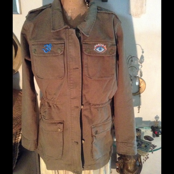 Hamsa embroidered Surplus Jacket - Picture 2 of 4