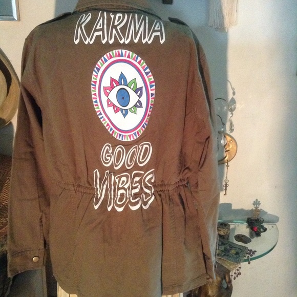 Hamsa embroidered Surplus Jacket - Picture 3 of 4