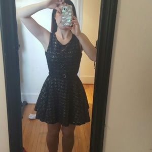 Black and gold holiday dress