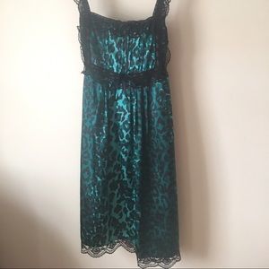 Betsey Johnson Leopard Day Dress Size M