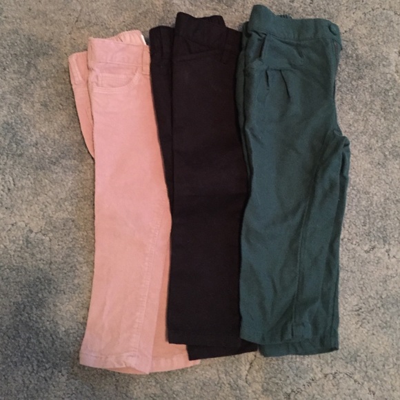 Bundle 18-24M pants!Black & green pair never worn!
