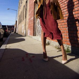 Nude pointy toed heels from Steve Madden