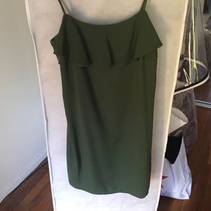 Zara moss green basic dress