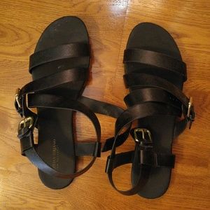 Black strappy sandals