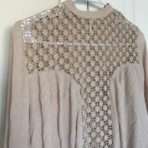Crochet Lace Back Blouse