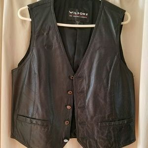 Wilson's black leather vest