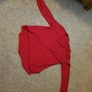 Red long sleeve blouse