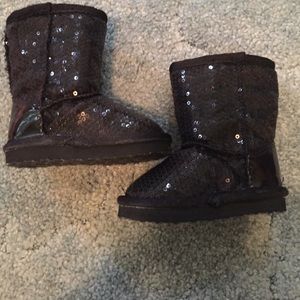 Black Sequin boot