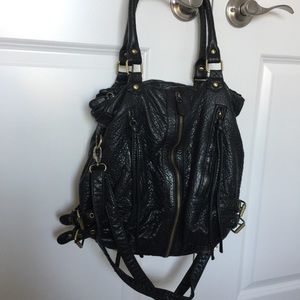 Faux Leather Satchel