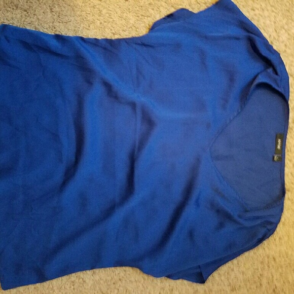 Blue short sleeve blouse