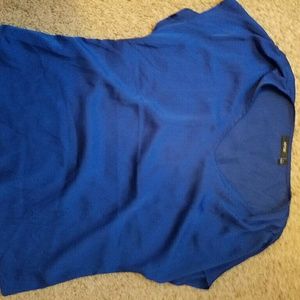 Blue short sleeve blouse