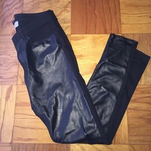H&M, Two-Sided, Faux Leather Pants.