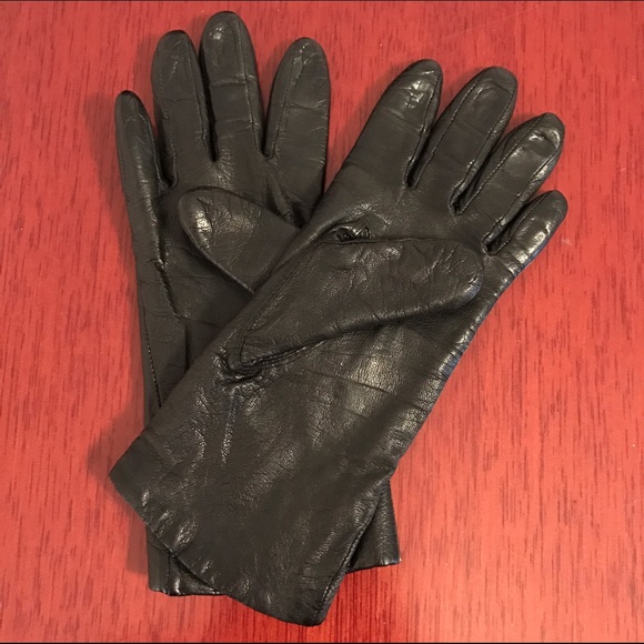 Black Leather Gloves