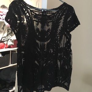 Black see through shirt
