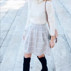 Windowpane swing skirt NWT