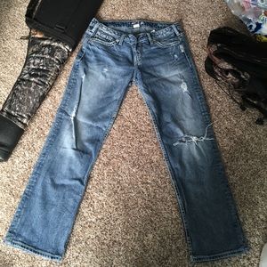 Silver Jean surplus capris