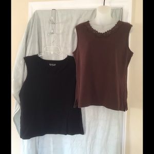 2 Birch Hill tank tops with lace neckline