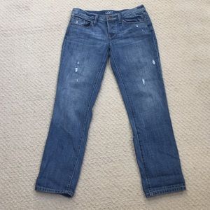 LOFT Distressed Boyfriend Jeans