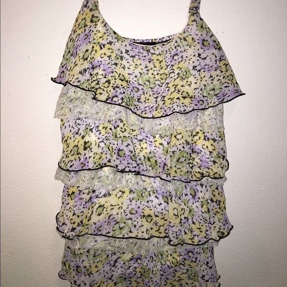 Floral and Lace Tank Top