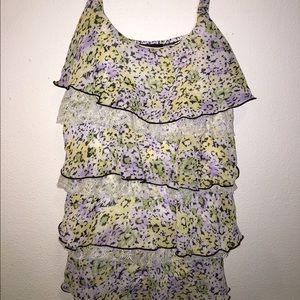 Floral and Lace Tank Top