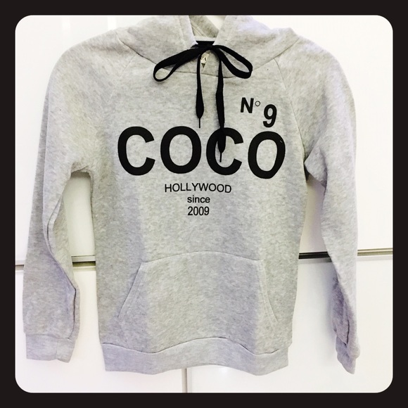 COCO GRAY WINTER HOODIE SWEATSHIRT CC SZ SMALL NWT