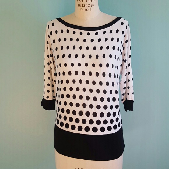 White House Black Market Polka Dot Sweater