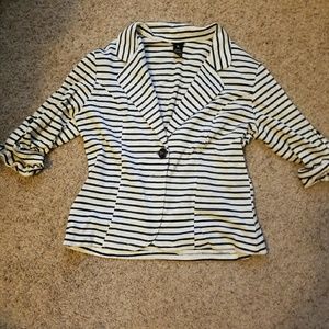 Navy blue and creamy gray