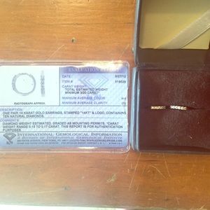 100% authentic white gold diamond hoop earrings!