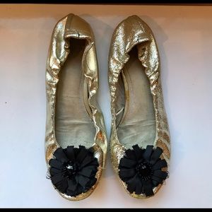 Gold Embellished Flats