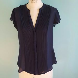 H & M Cute Navy Blue Top