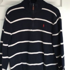 Men's Polo Cotton 1/4 Zip Sweater